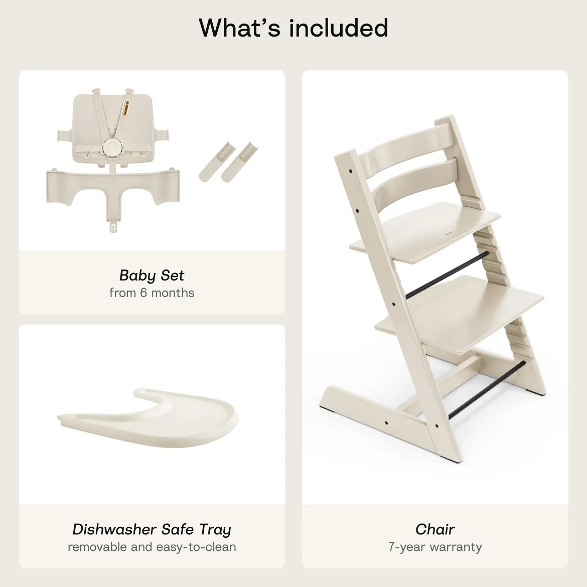 Tripp Trapp High Chair² + Tray Bundle