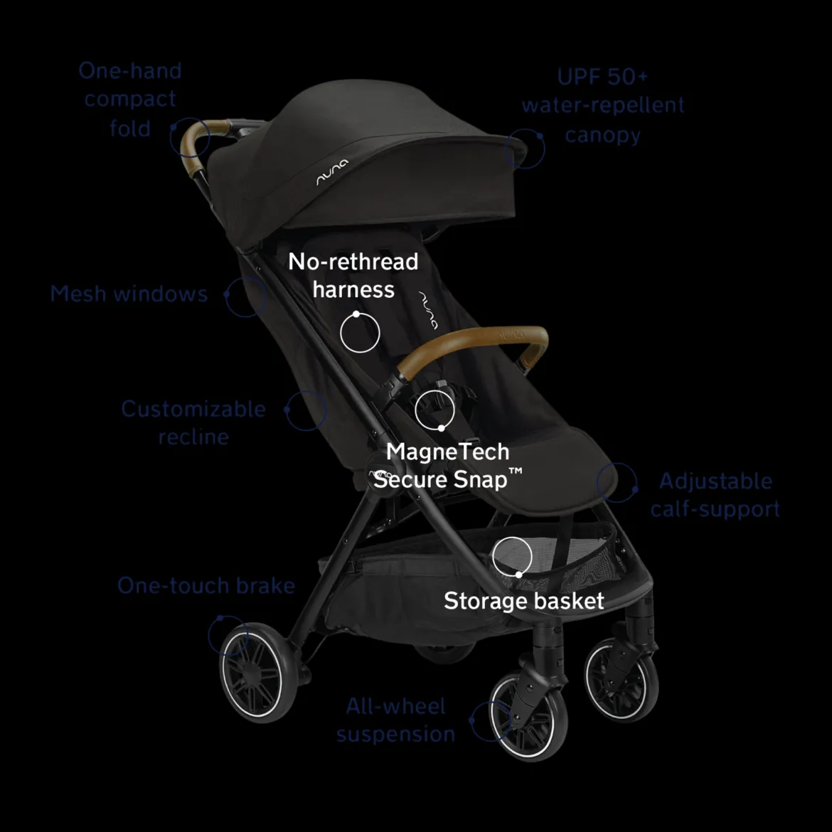 TRVL Easy Fold Compact Stroller & Carry Bag