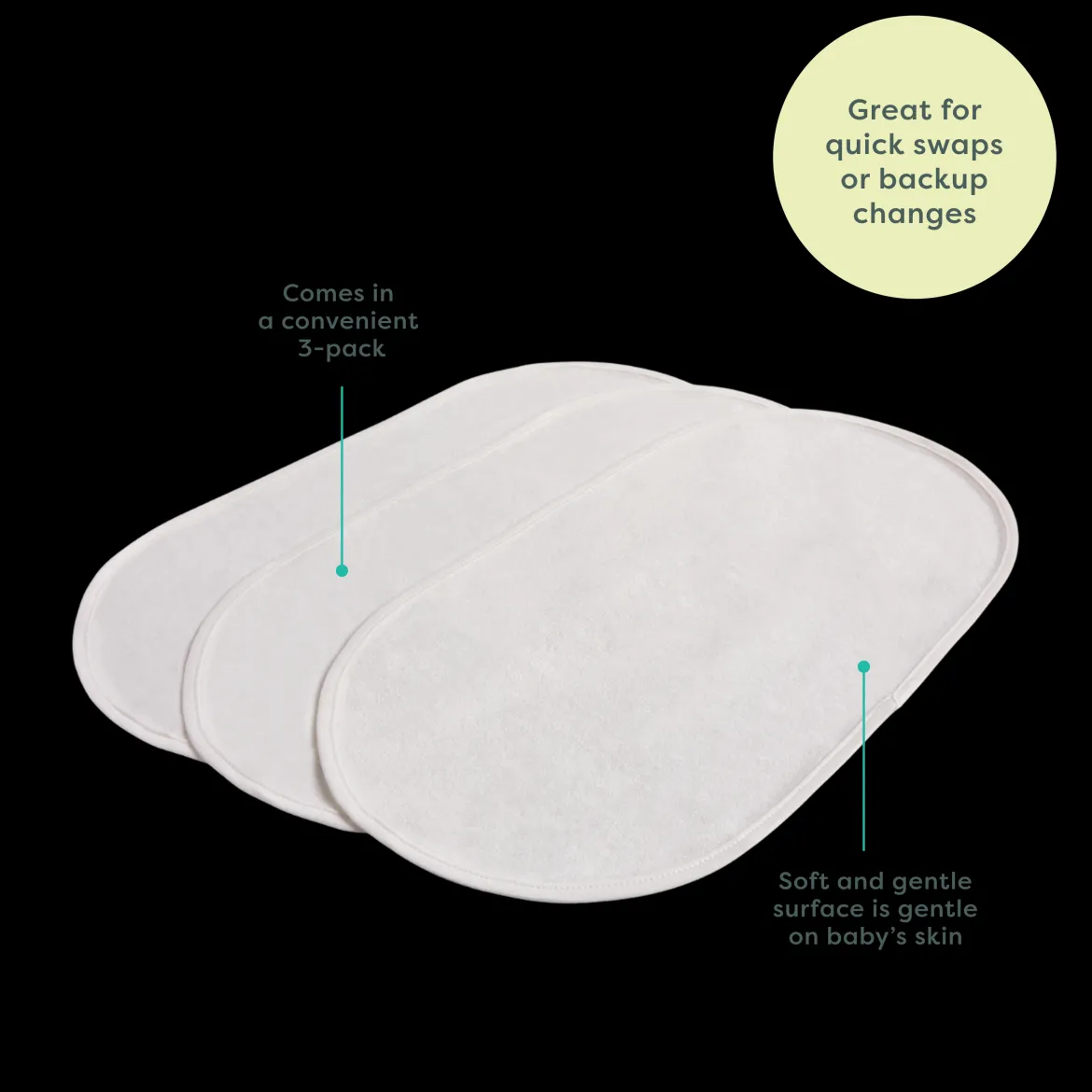 Waterproof Changing Pad Liner (3-Pack)